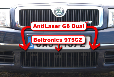Beltronics 975CZ + Laserov� ru�i�ka AntiLaser SINGLE